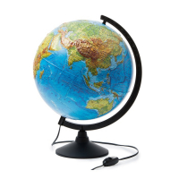 Глобус Земли физический  с подсветкой D=320 мм - «globural.ru» - Тольятти