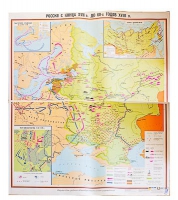 Учебная карта "Россия с конца XVII в. до нач. 60-х г.г. XVIII в." 1100*1400 мм (матовое, 2-стороннее лам.) - «globural.ru» - Тольятти