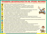 Таблица Правила безопасности на уроке физики 1000*1400 винил	 - «globural.ru» - Тольятти