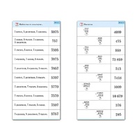 Комплект карточек (10) "Обучающий калейдоскоп. Сложение и вычитание в столбик" - «globural.ru» - Тольятти