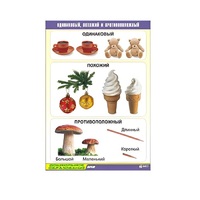 Таблица демонстрационная "Одинаковый, похожий и противоположный" (винил 70x100) - «globural.ru» - Тольятти