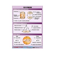 Таблица демонстрационная "Тела вращения" (винил 100х140) - «globural.ru» - Тольятти