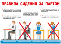 Таблица Правила сидения  за партой 1000*1400 винил - «globural.ru» - Тольятти
