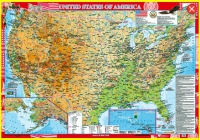 Настенная карта Соединенных Штатов Америки на английском языке (учебная) - «globural.ru» - Тольятти