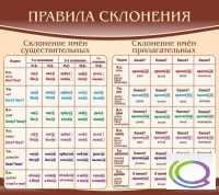 Стенд "Правила склонения" - «globural.ru» - Тольятти