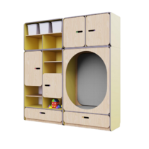 Детская стенка с местом для хранения и овальной зоной отдыха из коллекции «НЕГА» (цвет желтый) - «globural.ru» - Тольятти