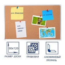 Доска пробковая 1200х900 - «globural.ru» - Тольятти