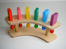 Тактильно-развивающая панель "Разноцветное домино" (6 домино, 1/4 круга) - «globural.ru» - Тольятти