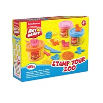 Пластилин на растительной основе Artberry/Stamp Your Zoo 3 бан./35 г со штампами - «globural.ru» - Тольятти