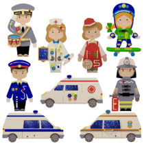 Набор бизибордов «Профессии и спецавтомобили» - «globural.ru» - Тольятти