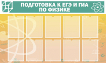 Стенд "Подготовка к ЕГЭ и ОГЭ по физике вариант 2 (10 карманов)" - «globural.ru» - Тольятти