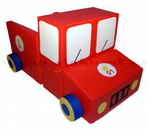 Напольная мягкая игрушка «Пожарная  машина» - «globural.ru» - Тольятти