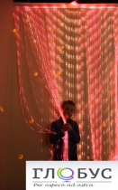 Мерцающий занавес в комплекте с источником света (ширина: 120 см. количество нитей: 60 штук) - «globural.ru» - Тольятти