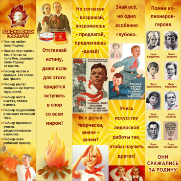 Тематический стенд "Пионеры" - «globural.ru» - Тольятти
